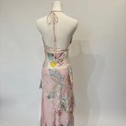Silk Butterfly Halter Dress (S)