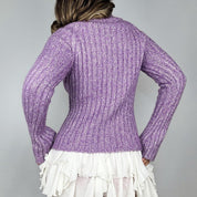 DKNY Lavender Bow Turtleneck (M)