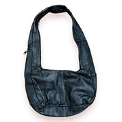 Vintage Black Leather Shoulder Bag