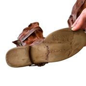 Vintage AS.98 Slouch Moto Buckle Leather Ankle Boots (US 6.5-7)