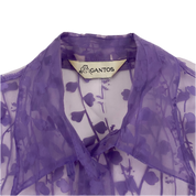 Purple Floral Organza Blouse (M)