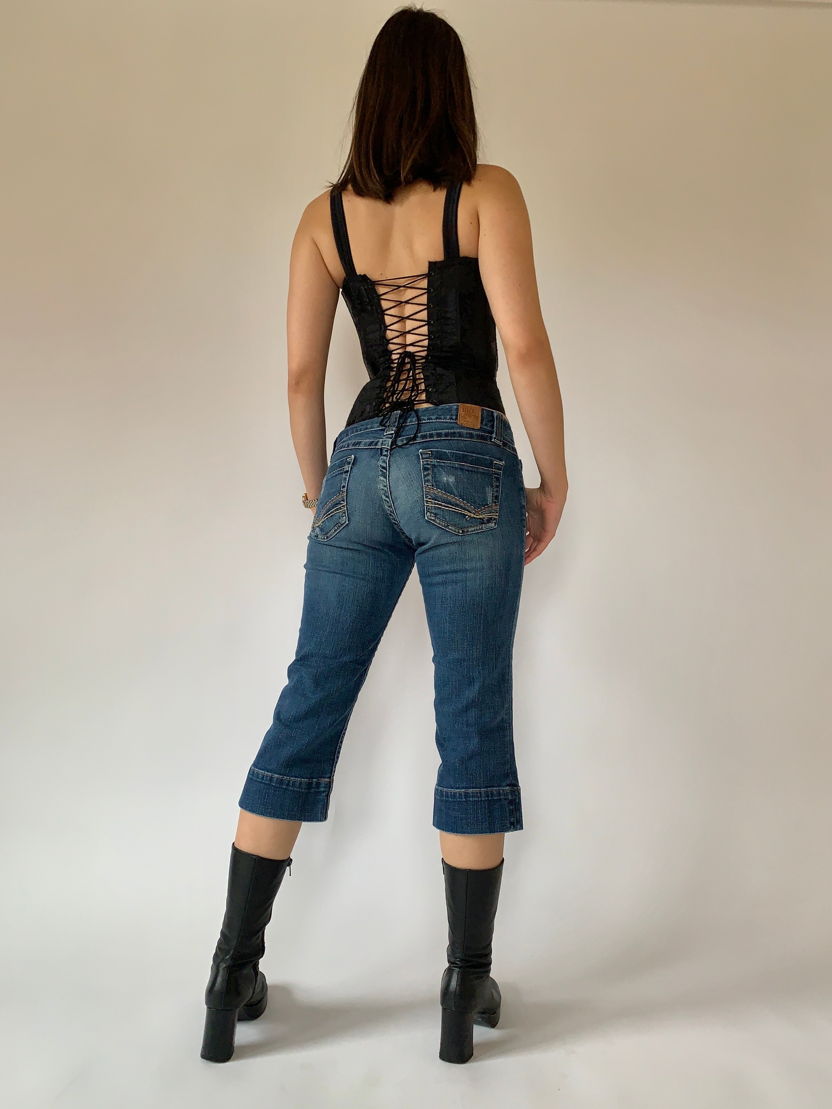Y2K Denim Capris (S)