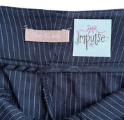 Forever 21 Navy Pinstripe Mini Skirt (S)