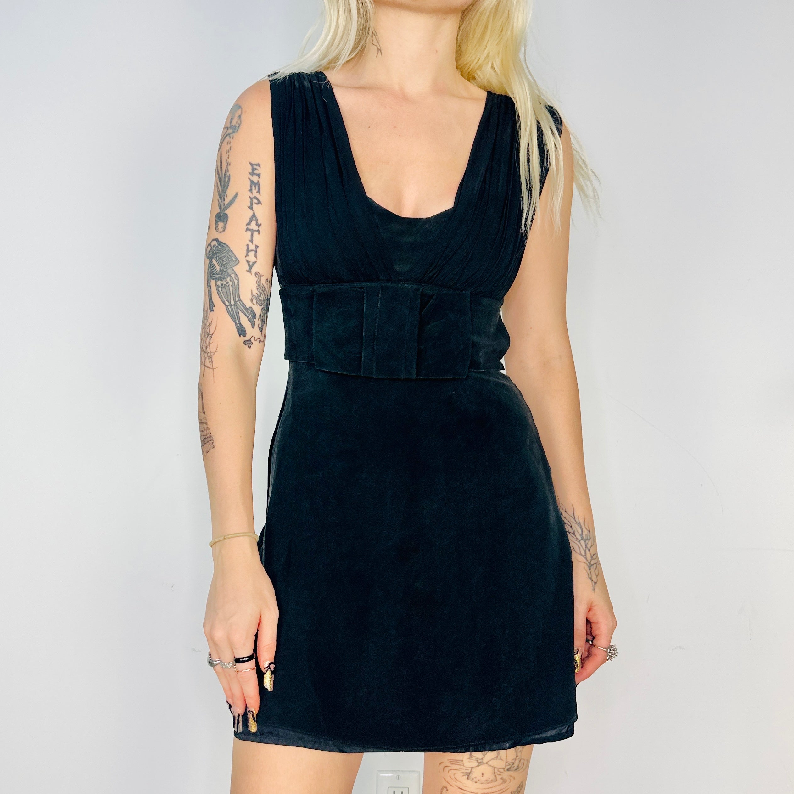 Bebe Little Black Bow Dress (XS)