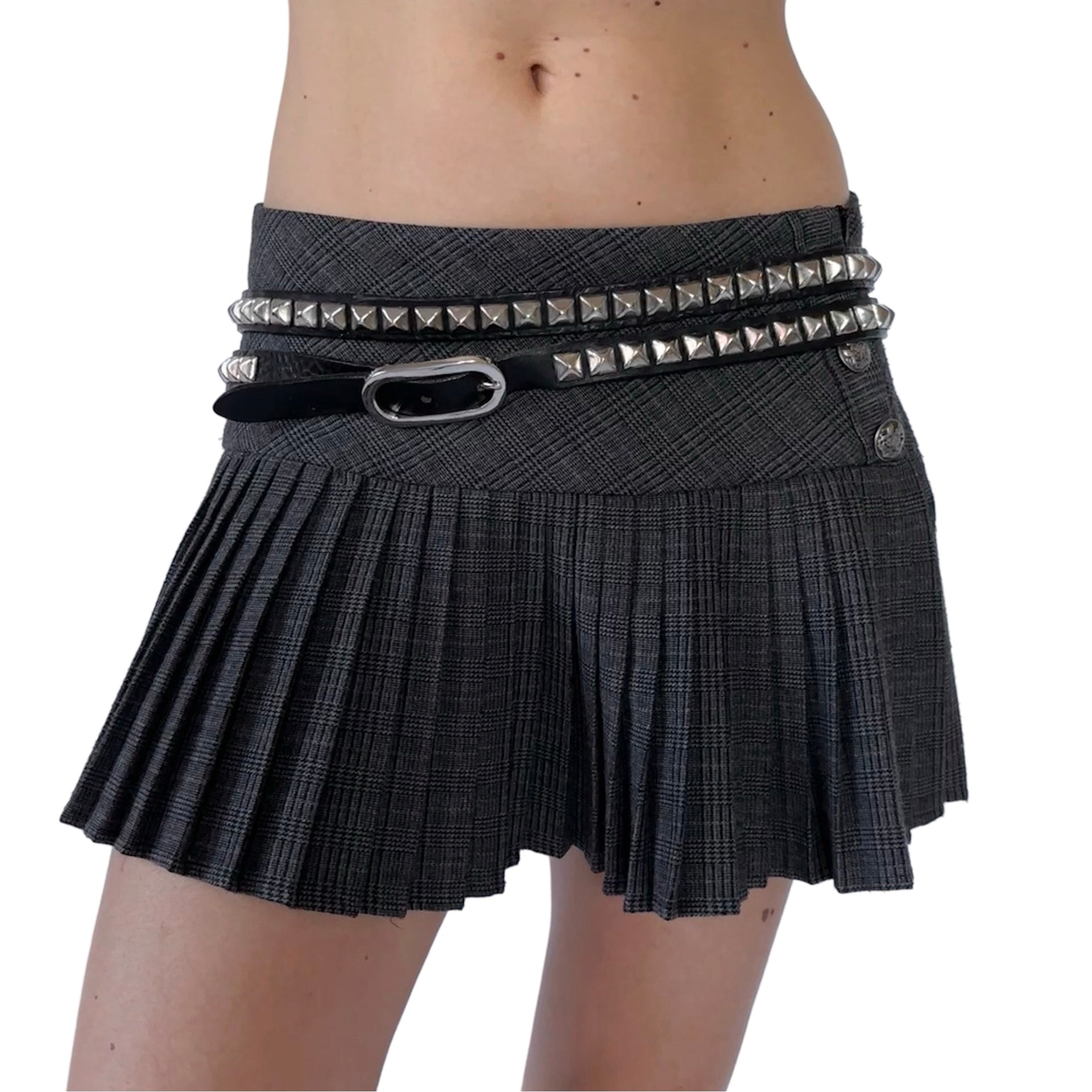 Vintage Studded Leather Belt (M/L)