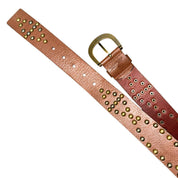 Vintage Studded Genuine Leather Belt