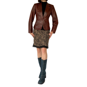 Vintage 1970s Leather Blazer (S)