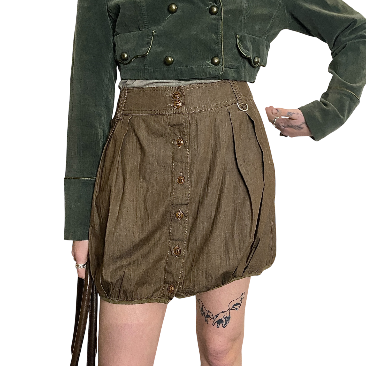 Vintage Cop Copine Mini Skirt (S & M/L)