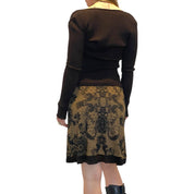 Vintage Desigual Lace Graphic Print Midi Skirt (S/M)