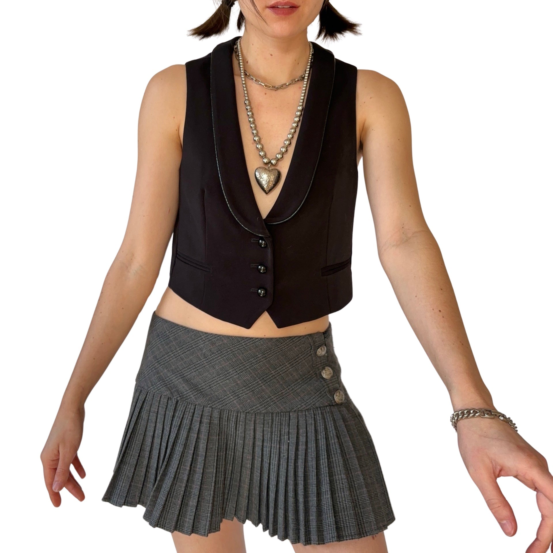 2000s Noir Vest (S)