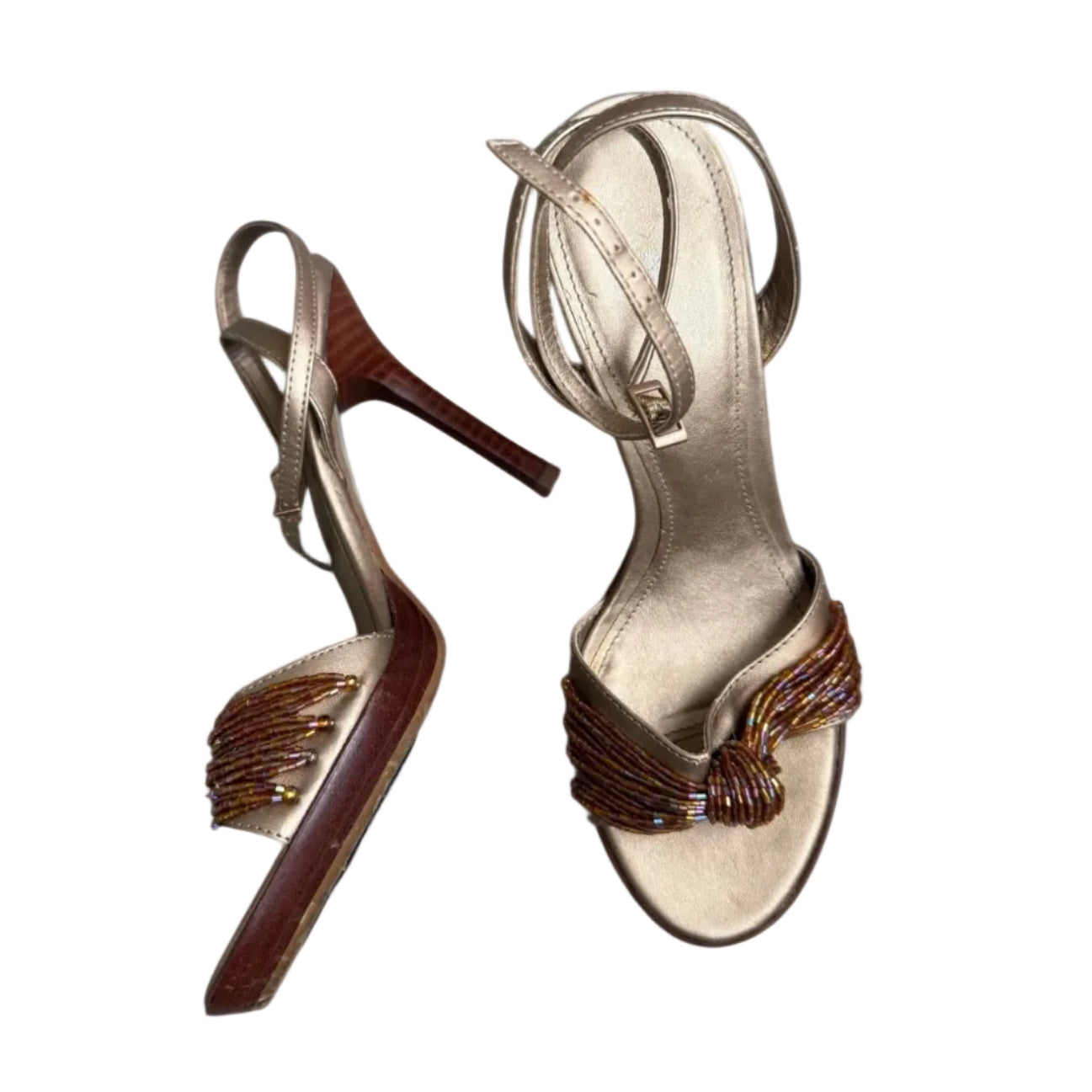 Amanda Smith Embellished Knot Heels (7.5)