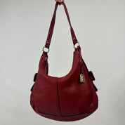 Vintage Red Leather Shoulder Bag