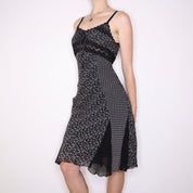 90s Italian Polka Dot Midi Dress (L)
