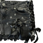 Grommet Bow Mini Skirt (8)