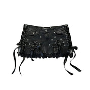 Grommet Bow Mini Skirt (8)