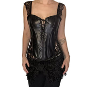 Leather Crochet Corset (M)