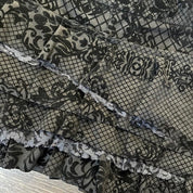 Black Lace Mini Skirt (L)