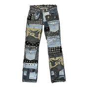 Patchwork Bootcut Jeans (XS)