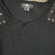 Mall Goth distressed sweater (m)