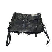 Grommet Bow Mini Skirt (8)