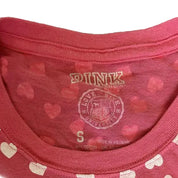 PINK Polka dot heart shirt (S)