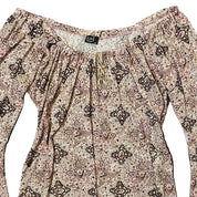 Paisley flare sleeve peasant top (XL)