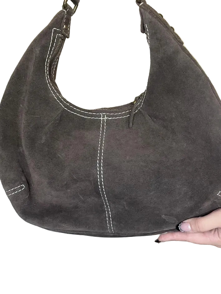 Brown Suede Hobo