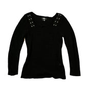 Mall Goth distressed sweater (m)