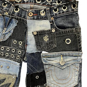 Patchwork Bootcut Jeans (XS)