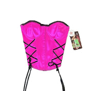 80s Hot Pink Corset Top (s/m)