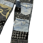 Patchwork Bootcut Jeans (XS)
