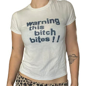 Warning This Bitch Bites Baby Tee (S-XXL)