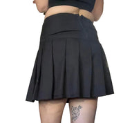 Pleated Mall Goth Mini Skirt (s)