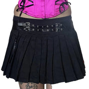 2000s Mall Goth Pleated Skirt (S)