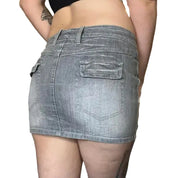 Silver Cyber Mini Skirt (s)