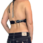 Distressed Denim Festival Halter (m)