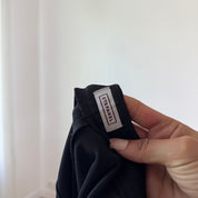 Vintage Black Satin Low Rise Straight Leg Pants (S)