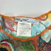 Italian Designer print mesh top (S)