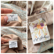 Vintage Silk Floral & Cheetah Print Midi Skirt (XS)
