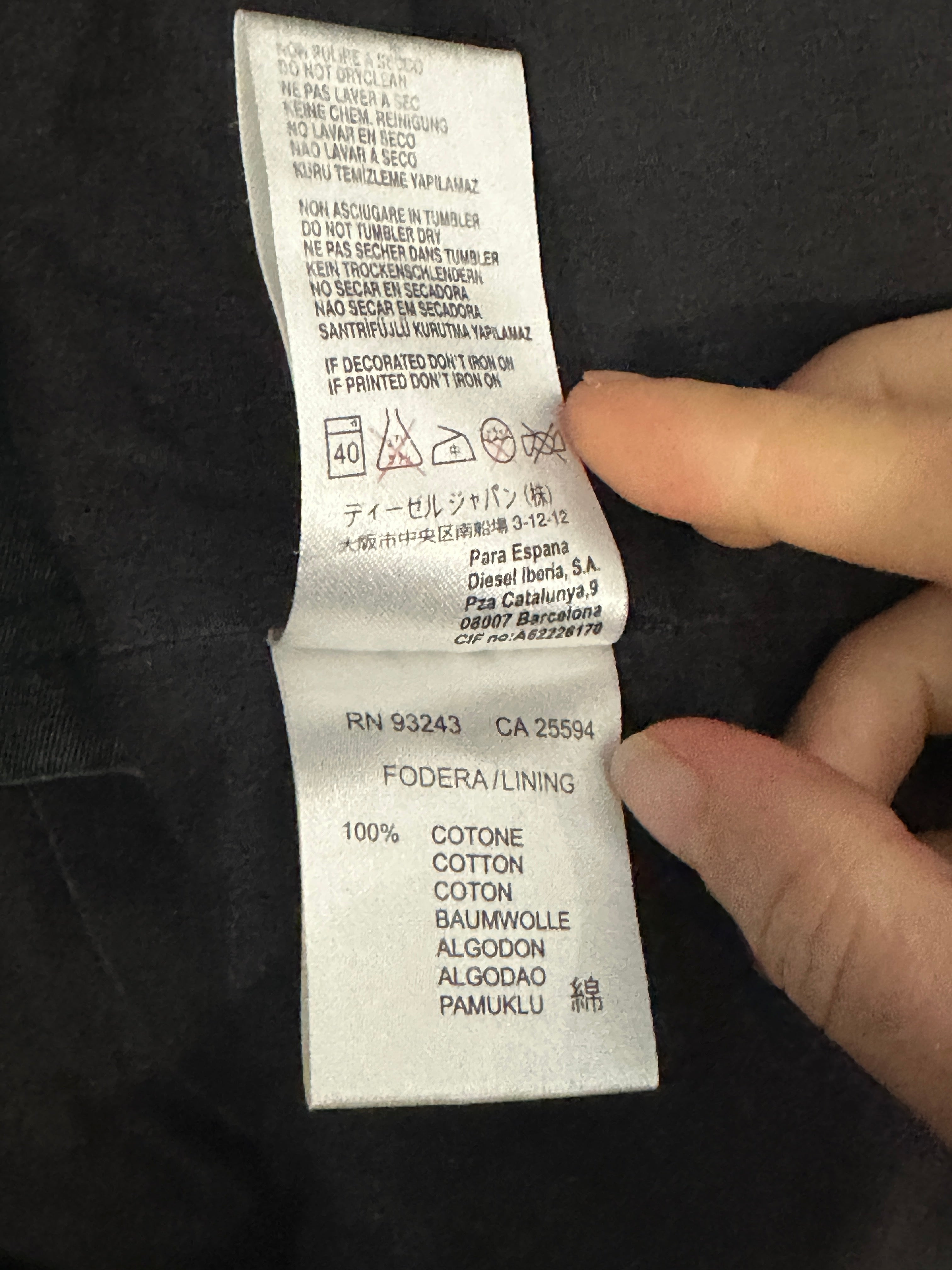 Vintage Diesel Black Utility Jacket (XS/S)