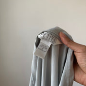 Vintage 90s Pastel Blue Silk Blouse (S)