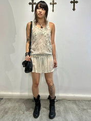 Vintage AllSaints 100% Silk Floaty Mini Dress (XS/S)
