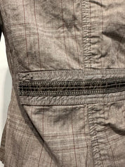 Vintage Plaid Utility Dual Zip Jacket (M)