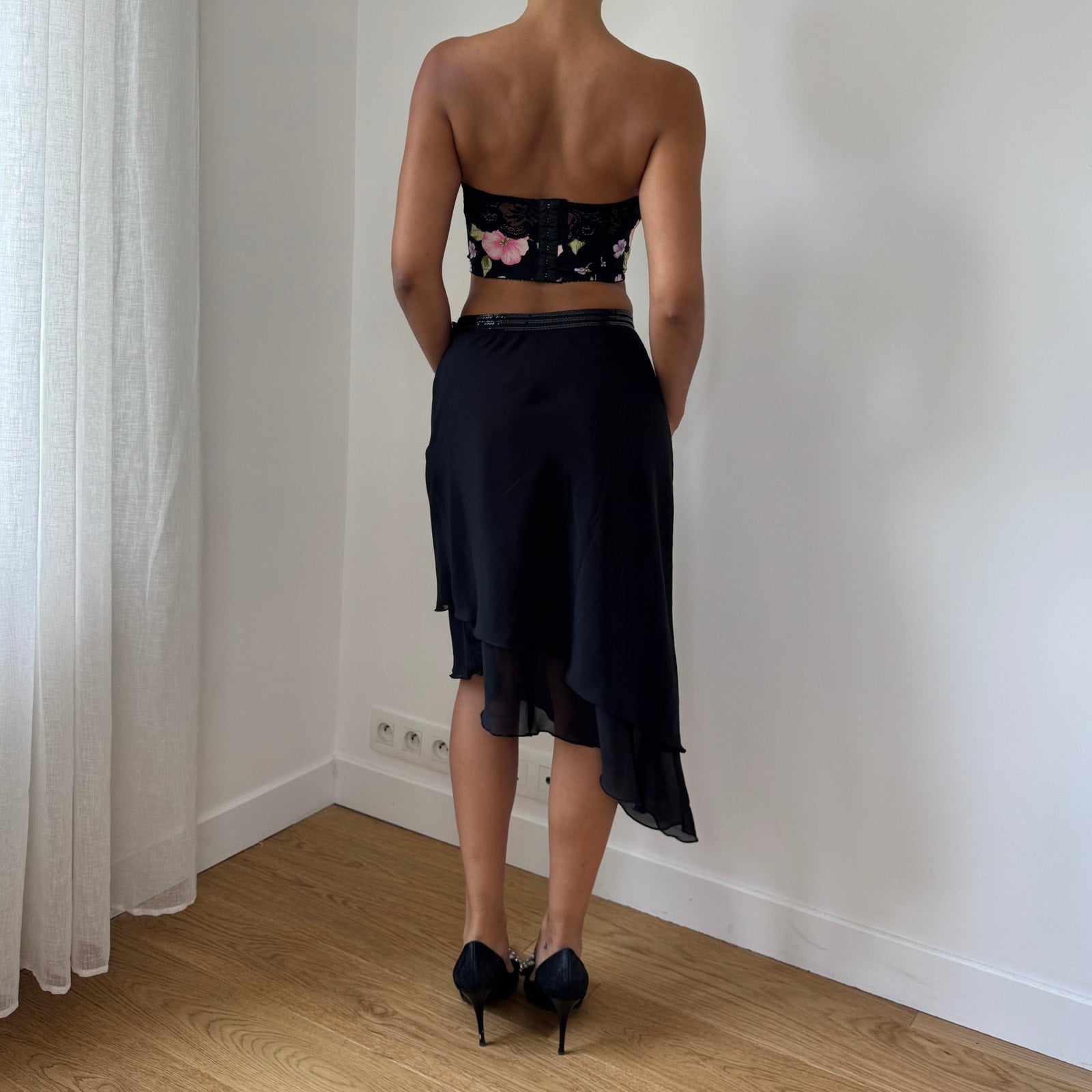 Vintage 90s Italian Floral Bustier (36B)