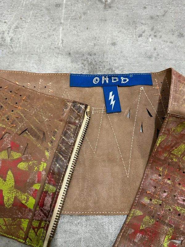 Vintage OHDD Save The Queen! Bespoke Leather Zip Belt (S)