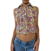 Vintage Italian Embroidered Blouse (S)
