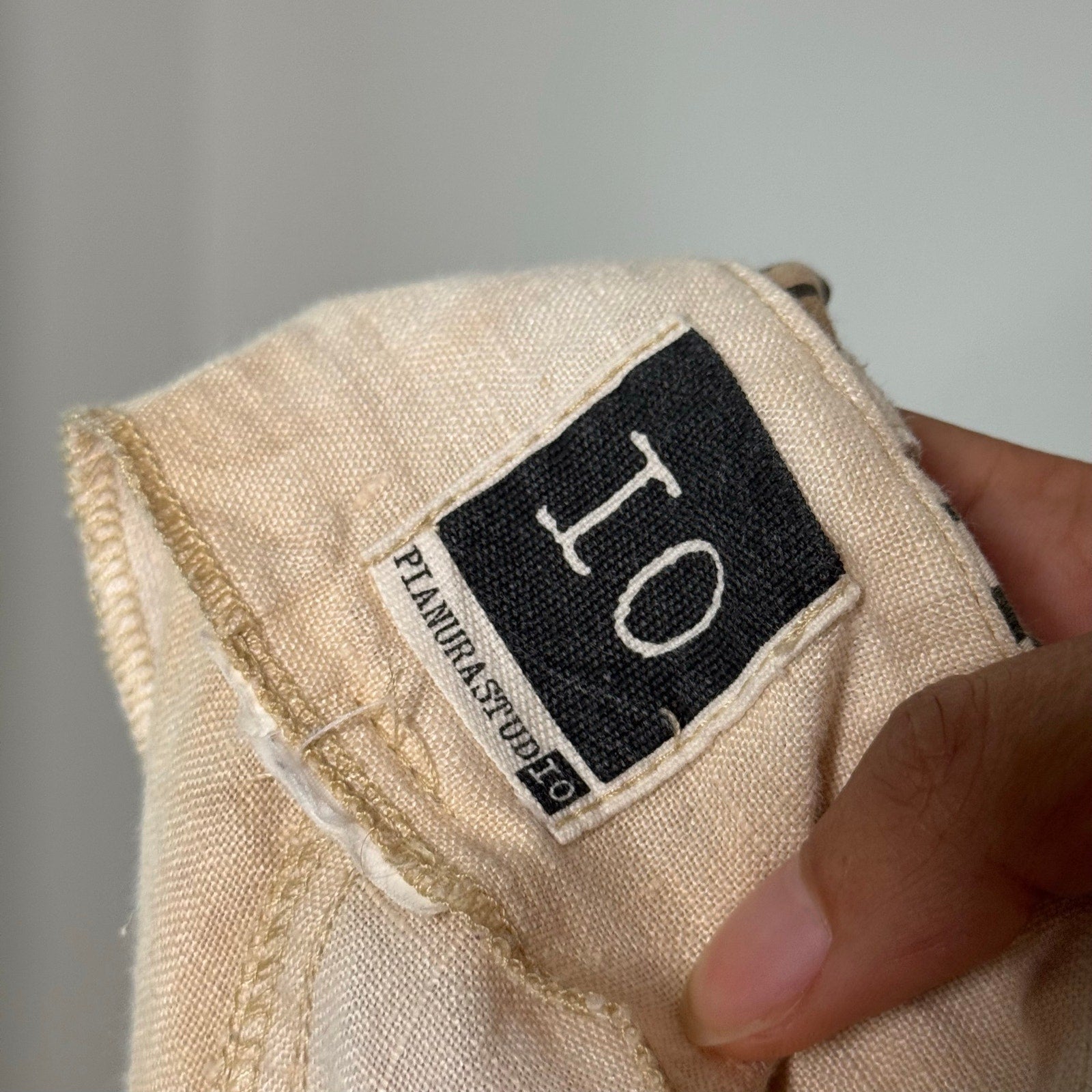Vintage Italian Striped Linen Cropped Trousers (XS/S)