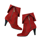 Snakeskin Patterned Zipper Boots (8.5/9)