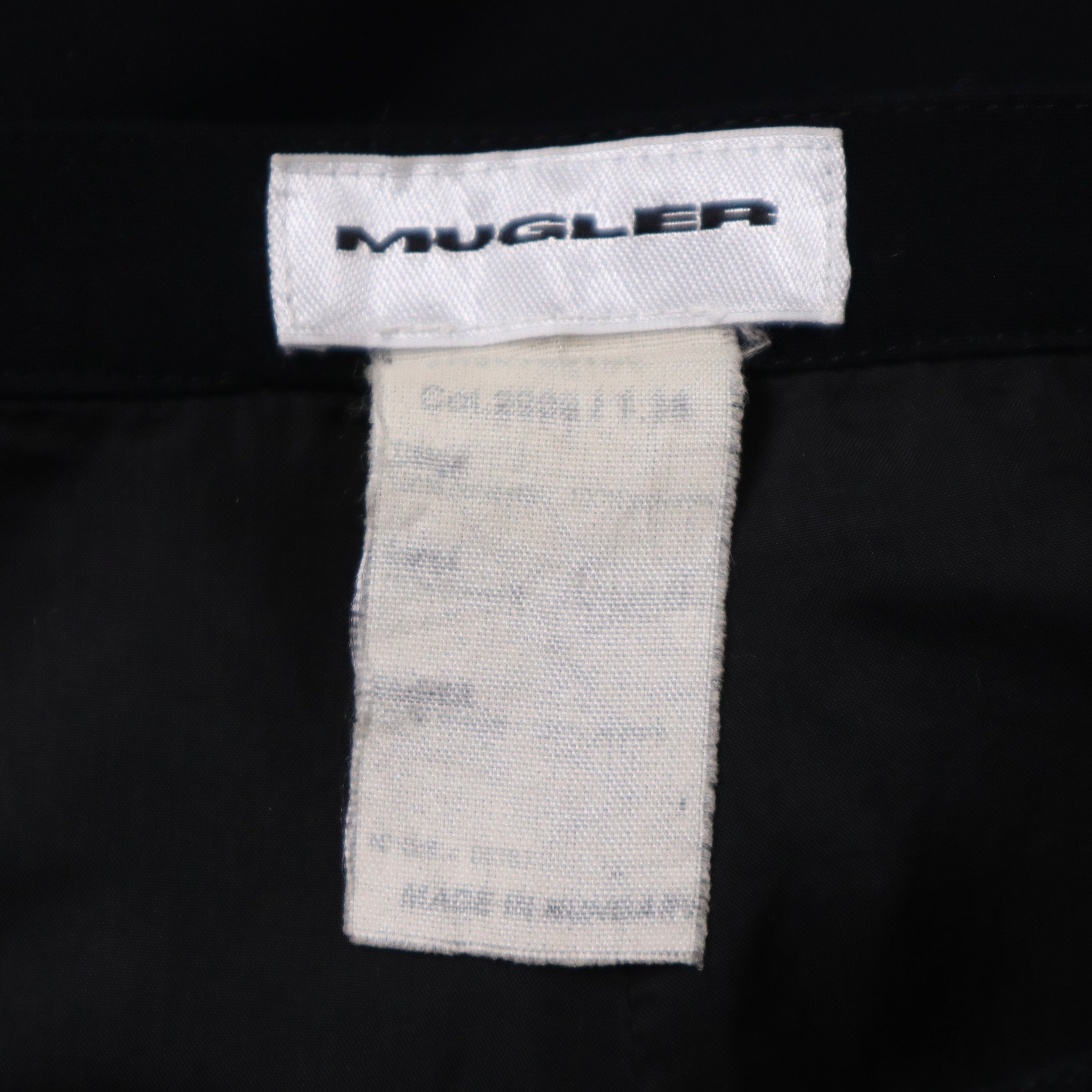 90s MUGLER Black Wide Leg Pants (S)