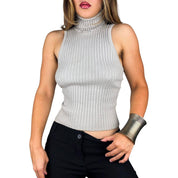 Express Open Back Sleeveless Turtleneck (S)